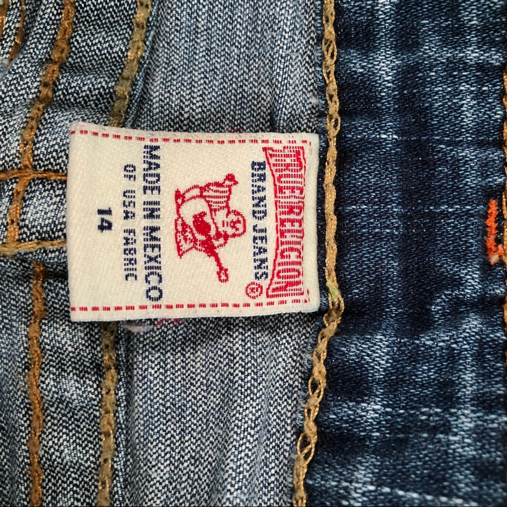 True Religion “Joey Rainbow Row” Jeans size 14 - Picture 7 of 8
